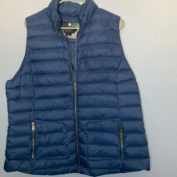 Pendleton Blue Puffer Duck Down Filled Full Zip Vest Size XXL - Picture 1 of 11